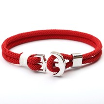 NIUYITID 2019 New Red Thread Rope Women's Bracelets Pirate Charm Anchor Bracelet - £10.47 GBP