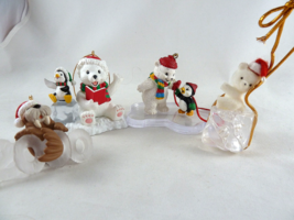 Lot o 4 Christmas Ornaments 1991 National Rennoc Polar Bear Seal Penguin... - $17.81