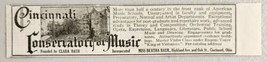 1920 Print Ad Cincinnati Conservatory of Music Clara Baur Cincinnati,Ohio - $8.08
