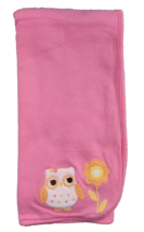 Baby Girl Gymboree Bright Owl Pink Baby Blanket Orange Yellow Flower 2011 - $78.21