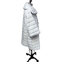 VTG 50s Ivory Swing Coat Faux Fur 3/4 Bell Sleeves Big Buttons S/M Mad Men - $98.95