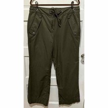 Tommy Hilfiger Womens Pants Size 14 (32x30.5) Olive Green Wide Leg Baggy... - $19.77