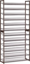 Songmics Shoe Rack, 12-Tier Tall Metal Shoe Storage Organizer, 60 Pairs, Bronze - £151.86 GBP