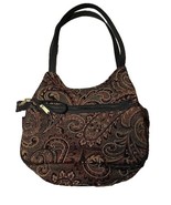 Danny K Grandmacore Brown/Black/Gold Paisley Tapestry Double Strap Handb... - €22,54 EUR