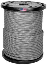 GREY/BLACK U.S. made 1/2&quot; Synthetic Winchrope by-The-FOOT - 100 ft. (Splice your - £65.63 GBP+