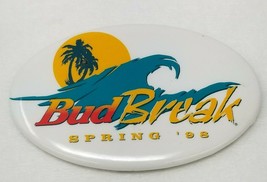 Button Pin Budweiser 1998 Bud Break &#39;98 Spring Break Tropical Vintage  - £7.10 GBP