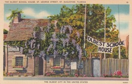 Oldest Wooden School House George Street St. Augustine Florida FL Postcard B08 - £2.38 GBP