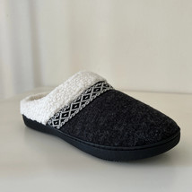 Isotoner Signature Women’s Heather Knit Ada Hoodback Boxed Slippers Blac... - $16.83
