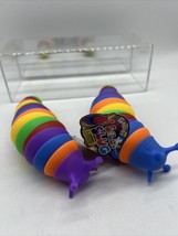 (2) Sensory Silly Slug 7 In Tactile Stretch Toy Fidget Multi Color Stress Relief - £9.46 GBP