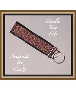 Giraffe Key Ring, Giraffe Key Fob, Brown Giraffe Key Ring, Giraffe Wristlet - £5.19 GBP