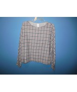 Ladies H&amp;M Multicolored Pull Over Top Large Houndstooth Check - £7.86 GBP