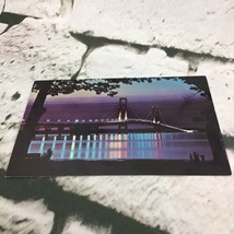 Vintage Postcard The Mackinac Bridge Michigan Water Wonderland Majestic ... - £4.64 GBP