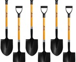 Ashman Round Shovel (6 Pack) - D Handle Grip With 41 Inches Long Shaft W... - £189.55 GBP