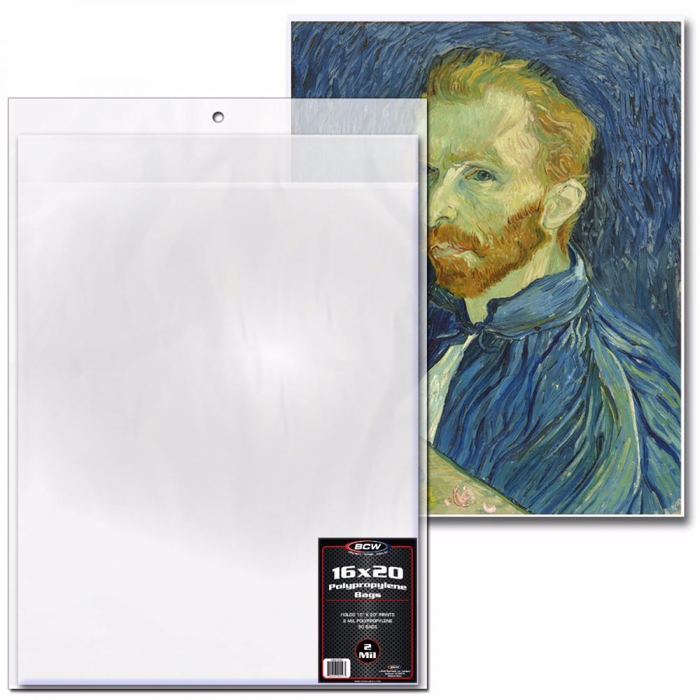 2 packs of 50 (100) BCW 16&quot; x 20&quot; Oversized Art Print Bags - $37.23