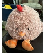 Hug Me Shaggy Chicken Rooster Plush Stuffed Hen Fair Animal Country Easter - £10.73 GBP