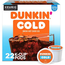 DUNKIN&#39; COLD BREW HOT OVER ICE KCUPS 22CT - £18.78 GBP