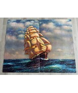 Vintage Lithograph 22x28&quot; Boat Queen Mary Series No. 5021 &quot;The Red Star&quot;... - $364.46 MXN