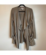 Miss Me Women&#39;s Open Front Cardigan Faux Suede Green Brown Size M Rodeo ... - $736.63 MXN