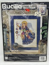 Vintage 1995 Bucilla 11x13&quot; Celestial Angel Counted Cross Stitch Kit #41118 - £10.98 GBP