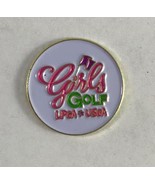 NEW Lot of 2 Girls Golf LPGA USGA 7/8&quot;  Ball Markers Metal - £5.25 GBP