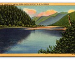 Umpqua River Pacific Highway 99 Oregon OR Linen Postcard W20 - £1.54 GBP