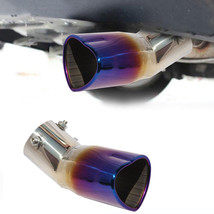 Burnt Heart Shaped Stainless Steel Car Exhaust Pipe Muffler Tip Cover Trim Bend - £21.92 GBP