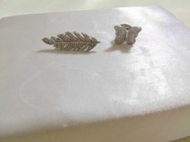 Department Store Silver Tone Crystal Butter Fly &amp; Feather Pins L722 - $11.51