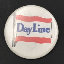 Vintage Day Line Railroad Flag Round Pin 2.25&quot; Diameter - £7.56 GBP