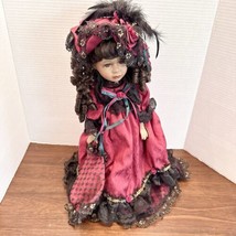 Collectors Choice DanDee African American Porcelain 16&quot; Doll Victorian Feather - £27.61 GBP