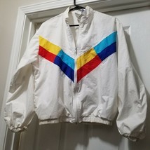 Vintage RHM Dock Wear Light-Weight Color Block Rainbow Beach Jacket Wome... - $847.28 MXN