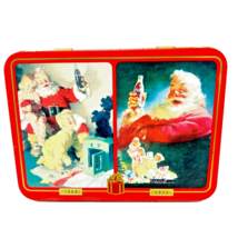 Vintage 1996 Coca Cola Christmas Nostalgia Playing Cards Sealed in Tin 1964 1952 - £14.02 GBP