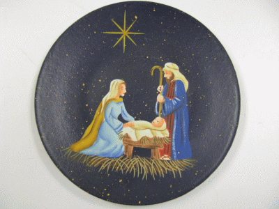 Primary image for   Wood Plate NEW-4 Nativity  