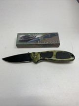Frost Cutlery Combat Ranger Folding Pocket Knife Plain Liner Lock Camo LG - $226.15 MXN