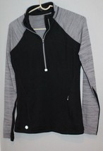 Athleta Gray Black 3/4 Zip Pullover Jacket Size Women&#39;s Adult Small  - £30.92 GBP