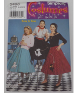 SIMPLICITY COSTUMES PATTERN #5403 MISSES 50S STYLEPOODLE SKIRTS UNCUT PR... - $9.99