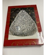 Christmas Tree Pewter Candy Trinket Dish 9&quot; Vintage Home for the Holidays - £15.80 GBP