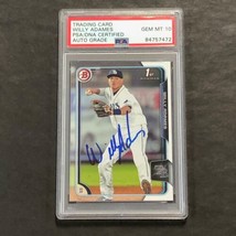 2015 Bowman 1st #BP61 Willy Adames Signed Card PSA Slabbed AUTO Grade 10 Rays - $199.99