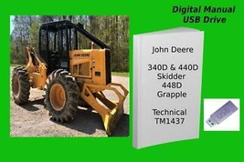 John Deere 340D 440D Skidder 448D Grapple Repair Technical Manual TM1437 - £18.64 GBP