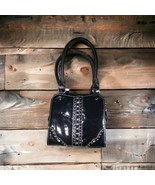 NEW Shiny Black Y2K Purse - Faux Leather and Rhinestones - Sexy Handbag ... - $19.88 CAD