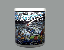 Vintage Dallas Cowboys NFL Custom Edge Cartoon Coffee Mug 10oz - $12.82