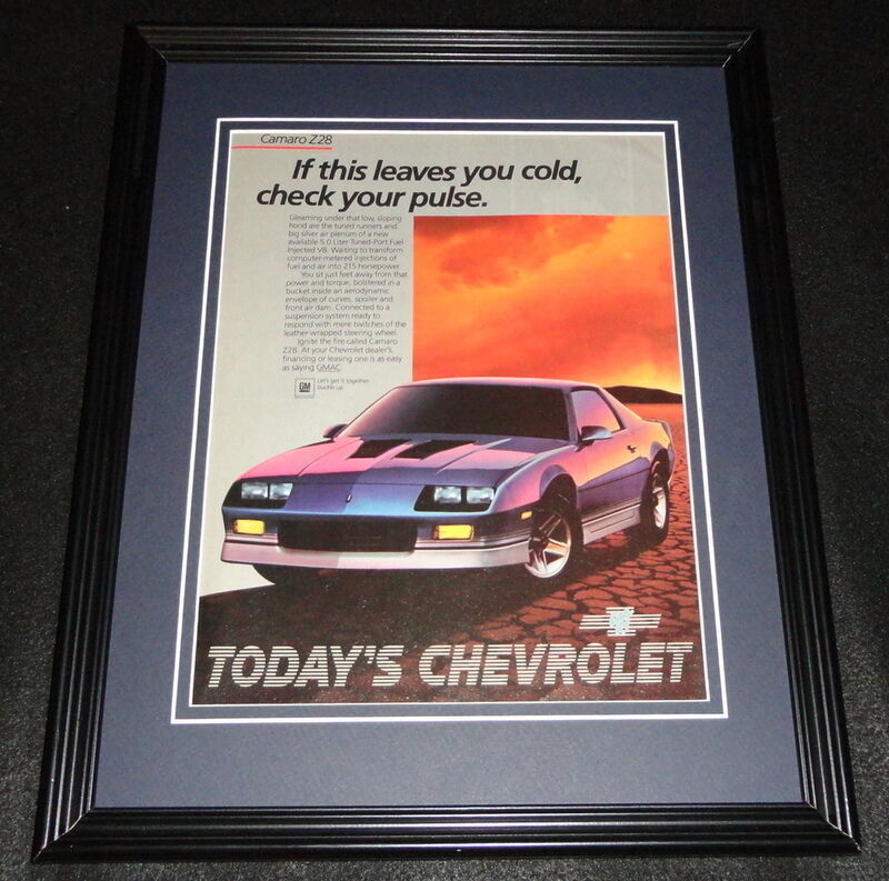 1982 Chevrolet Camaro Framed 11x14 ORIGINAL Advertisement - £27.17 GBP