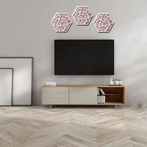 Superdant 1 Pack Hexagon Art Acoustic Panels Wooden Soundproof Wall Panels - £25.07 GBP