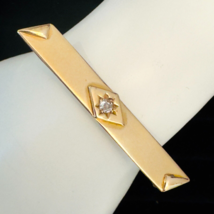 Authenticity Guarantee 
Solid 18K Yellow Gold Antique Bar Pin Art Deco  Star ... - £418.19 GBP