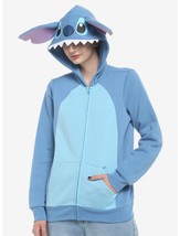 Disney Lilo &amp; Stitch Ears Hood Blue Hoodie S, M, L, XL - £35.97 GBP