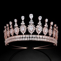 HADIYANA  Princess Crown Headdress For Wedding Bridal Party Accessiories In Hair - £112.63 GBP