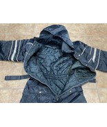 BIG MAC Snowmobile Suit Vtg Quilted Workwear Coveralls Large Hood Blue L... - $167.31