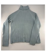 Vintage Gap Sweater Womens Large Light Blue Knit Turtleneck Y2K Long Sleeve - $64.77