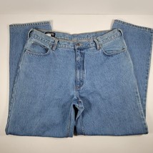 Lands End Jeans Mens 38 Blue Denim Straight Leg Mens Vintage Light Wash  - $14.96