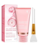 Collagen Night Wrapping Mask, Overnight Peel Off Hydrolyzed Collagen Fac... - $284.05 MXN