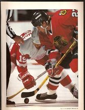 Chicago Blackhawks Jeremy Roenick Detroit Red Wings Steve Yzerman 1994 Pinup - £1.56 GBP